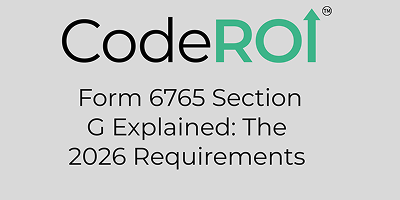 CodeROI Blog on Form 6765 for 2026